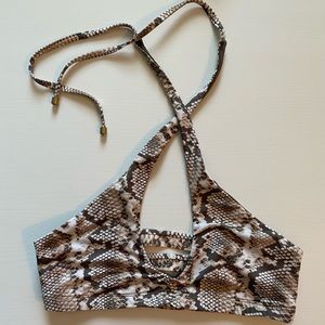 Vitamin A Snakeskin Bikini Top